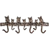 Ambiente Haus »Haken aus Gusseisen - 7 Katzen«, weiß