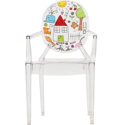 Kartell - Lou Lou Ghost Kinderstuhl, transparent / sketch