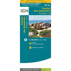 IGN Frankreich Sentier des Douaniers Bretagne Nord 1:100 000: