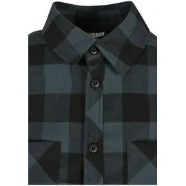 URBAN CLASSICS Turnup Checked Flanell Shirt Blau XS