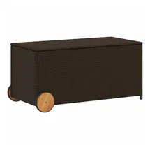 vidaXL Gartentruhe Braun 283L Poly Rattan