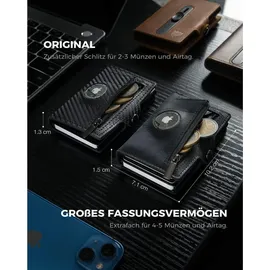 luxuskollektion DODENSHA Airtag Geldbörse Herren braun