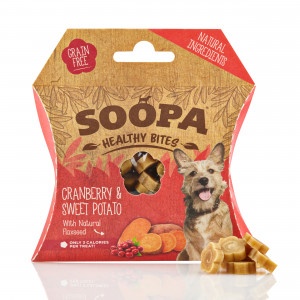 Soopa Bites Cranberry & Zoete Aardappel hondensnack  Per 5
