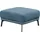 Schöner Wohnen Hocker Pearl Polyester 80 x 45 x 80 cm Blau/Grau