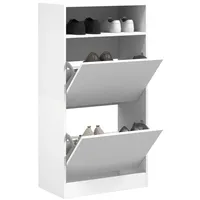 VidaXL Schuhschrank Weiß 60x34x116 cm Holzwerkstoff