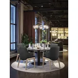 Polsterstuhl STRESSLESS "Laurel", schwarz (schwarz paloma, eiche natur), B:58cm H:92cm T:59cm, Leder PALOMA: PALOMA ist ein durchgefärbtes Semianilin-Möbelleder mit natürlicher Narbung., Stühle, Polsterstuhl, Low Back mit Armlehne, Größe L, mit abgerundeten Beinen in Eiche natur