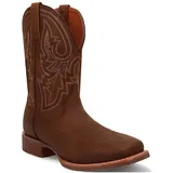 Dan Post Brigston Braunes Leder Quadratische Zehe Western Cowboy Boots (USA Gr.