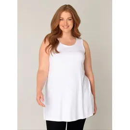 Base Level Curvy Longshirt ABBIGALE ärmellos, seitlich geschlitzt weiß 54 EU