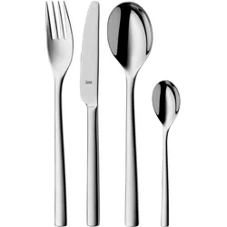 Besteck-Set SILIT "Trend", edelstahl, 24 tlg., Edelstahl 18/10, Essbesteck-Sets, Besteck-Set, poliert, Crominox: Edelstahl 18/10, Wellenschliff