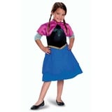 Disney Offizielles Standard Frozen Anna Kostüm Mädchen, Anna Kleid Eiskönigin, Frozen Kostüm Mädchen, Karneval Faschingskosüm Prinzessin Kostüm fur Kinder S