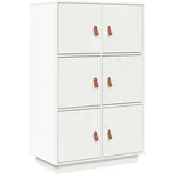 vidaXL Highboard Weiß 67x40x108,5 cm Massivholz Kiefer