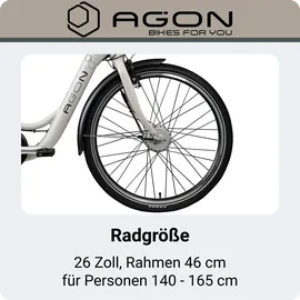 Agon Axis 26 Zoll RH 140-165 cm Damen weiß