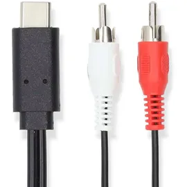 Nedis USB-C Adapter| USB 3.2 Gen 1 Stecker| 2x RCA 1.00 m Rund|