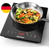 Karinear Induktionskochfeld 1 Platte, 2000W Induktionskochplatte Mit Stecker, 8