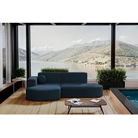 kaiser möbel Ecksofa Garten Couch,Sofa L-Form Designer Modena Studio Patio Stoff Artikel, Bequem, praktisch, kann im Garten verwendet werden blau
