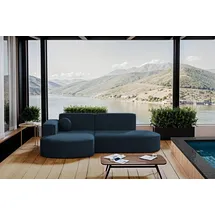 kaiser möbel Ecksofa Garten Couch,Sofa L-Form Designer Modena Studio Patio Stoff Artikel, Bequem, praktisch, kann im Garten verwendet werden blau