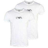 Giorgio Armani T-Shirt mit Label-Print im 2er-Pack, Weiss, L