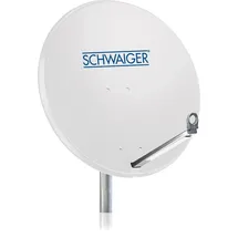 Schwaiger Satellitenschüssel I Ø 80 cm Aluminium Offset Antenne in hellgrau