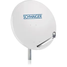 Schwaiger Satellitenschüssel I Ø 80 cm Aluminium Offset Antenne in hellgrau