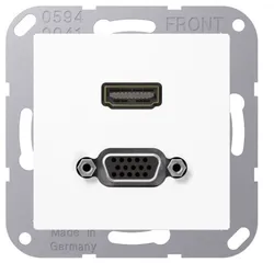 Jung HDMI-Steckdose UPmont Kanaleinb weiß AS/A MA A 1173 WW 1data 1HDMI RAL9010