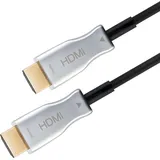 goobay 65566 HDMI-Kabel 10 m HDMI Typ A (Standard) Schwarz, Silber