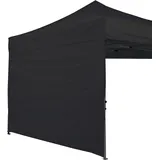 Seitenwand Pavillon 3x3m schwarz für Gartenpavillon, 300D Polyester, 2,2x3m