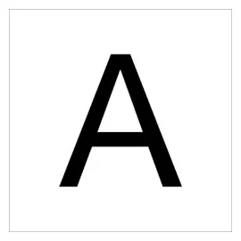 RZB Buchstabe A sw 120mm groß 99223.013.A