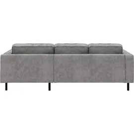 TRENDMANUFAKTUR Eckcouch Cord 2-Sitzer Blau