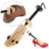 Ruiqas 1 stück nisex frauen männer holz schuhspanner 2-wege einstellbar schuhformer expander (Size : L) - L