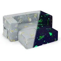 Kindersofa mit Schemel Kindersessel Umwandelbar Spielsofa Abnehmbar Abdeckung