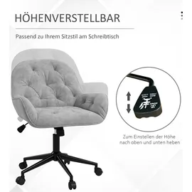 Vinsetto Bürostuhl Polyester Hellgrau