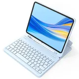 Inateck Tastatur Hülle kompatibel mit iPad Air 6 11 Zoll iPad 10 Gen. A16 2025 M3, iPad Pro 11 4/3/2/1, QWERTZ, mit Stifthalter, Abnehmbar, KB04002