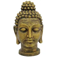 Europalms Buddhakopf, antik-gold, 75cm