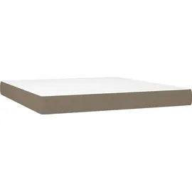 vidaXL Boxspringbett mit Matratze & LED Taupe 180x200 cm Stoff