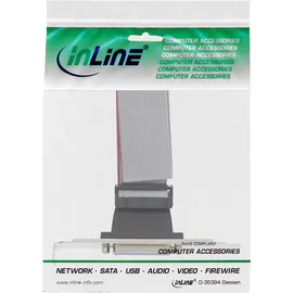 InLine Slotblech Parallel, mit 25pol Sub D Buchse an 26-pol Buchsenleiste, 0,5m