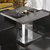 GGM Möbel Bistro Loungetisch 70 x 70 x 41 cm Wenge/Edelstahl