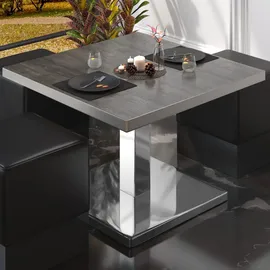 GGM Möbel Bistro Loungetisch 70 x 70 x 41 cm Wenge/Edelstahl