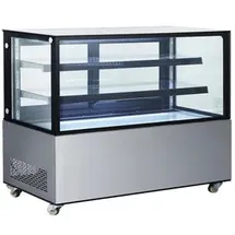 ARKTIC Kühlvitrine 233375, silber, 510 Liter, 2 Regalböden, doppelt verglast