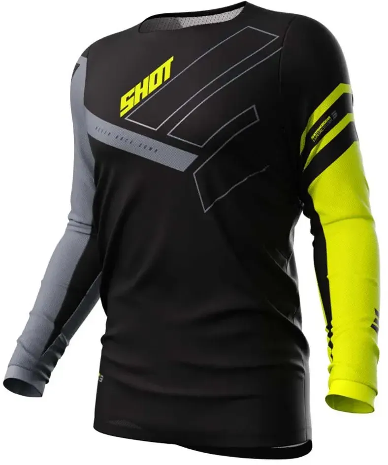 Shot Contact Rush Langarm-trikot - Fluo Yellow - XL