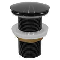 Sapho AURUM Ablaufgarnitur 5/4", klick-klack, gun metal - Schwarz