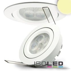 LED Einbaustrahler weiß rund flach 8W 550lm 72° WW dimmbar EEK E [A-G]