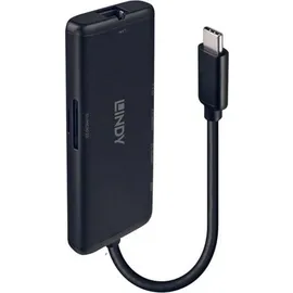 Lindy 43358 laptop-dockingstation & portreplikator Kabelgebunden USB 3.2 Gen 1 (3.1 Gen 1) Type-c Schwarz