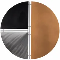 KUNSTLOFT Wanddeko, Schwarz, Metall, 60x60x5 cm, Dekoration, Skulpturen &
