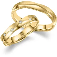 Partnerring MARRYA "Titan Ringe Trauringe Eheringe Partnerringe" Fingerringe Gr. 60, Titan, goldfarben (herren ring, gold) Damen