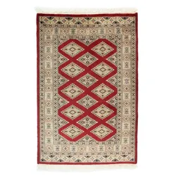 Morgenland Pakistan Teppich - 165351 - 93 x 62 cm - rot - rechteckig