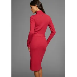 LAURA SCOTT Strickkleid Midi Unifarben Rot 42