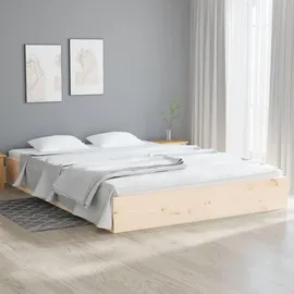 vidaXL Massivholzbett 200 x 200 cm Braun