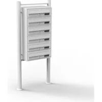 Wiltec 6er Briefkastenanlage Weiß