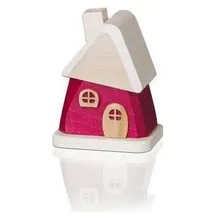Crottendorfer Räucherkerzen 3403 - Räucherhäuschen aus Holz mit schiefem Dach, rot
