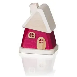 Crottendorfer Räucherkerzen 3403 - Räucherhäuschen aus Holz mit schiefem Dach, rot